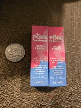 2X Benefit The POREfessional Matte Primer 3ML lot of 2 .1oz